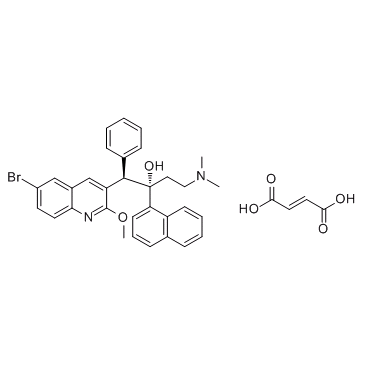 (1R,2S)-1-(6-bromo-2-methoxy-3-quinolinyl)-4-(dimethylamino)-2-(1-naphthalenyl)-1-phenyl-2-butanol