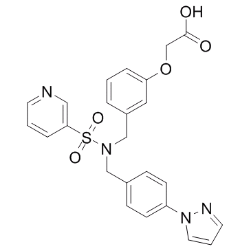 2-[3-[[[[4-(1H-Pyrazol-1-yl)phenyl]methyl](3-pyridinylsulfonyl)amino]methyl]phenoxy]acetic acid