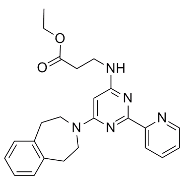 N-[2-(2-Pyridinyl)-6-(1,2,4,5-tetrahydro-3H-3-benzazepin-3-yl)-4-pyrimidinyl]-beta-alanine ethyl ester