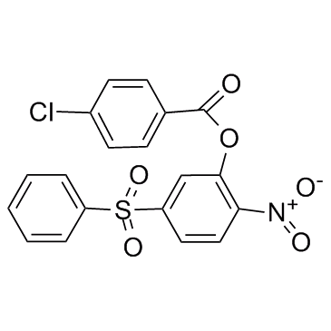 4-Chlorobenzoic acid 2-nitro-5-(phenylsulfonyl)phenyl ester