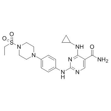4-(Cyclopropylamino)-2-[[4-[4-(ethylsulfonyl)-1-piperazinyl]phenyl]amino]-5-pyrimidinecarboxamide