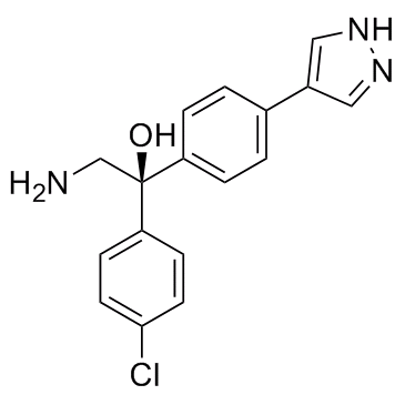 (alphaS)-alpha-(Aminomethyl)-alpha-(4-chlorophenyl)-4-(1H-pyrazol-4-yl)benzenemethanol