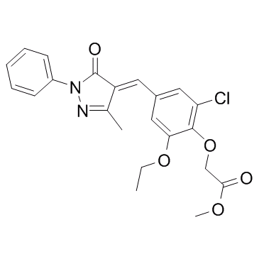 Acetic acid, 2-[2-chloro-4-[(1,5-dihydro-3-methyl-5-oxo-1-phenyl-4H-pyrazol-4-ylidene)methyl]-6-ethoxyphenoxy]-, methyl ester
