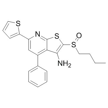 2-(丁基亚磺酰基)-4-苯基-6-(2-噻吩基)噻吩并[2,3-B]吡啶-3-胺