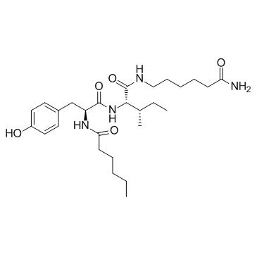 L-Isoleucinamide, N-(1-oxohexyl)-L-tyrosyl-N-(6-amino-6-oxohexyl)-