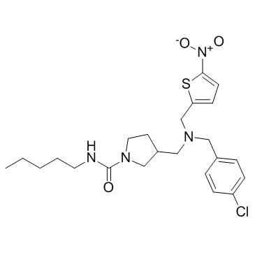 3-[[[(4-Chlorophenyl)methyl][(5-nitro-2-thienyl)methyl]amino]methyl]-N-pentyl-1-pyrrolidinecarboxamide