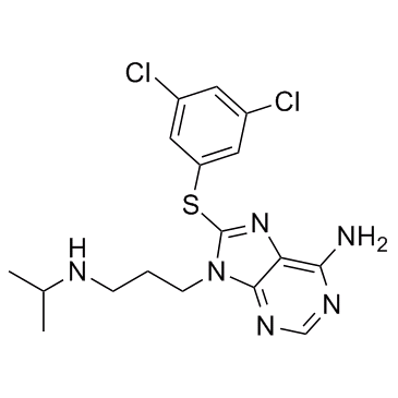 8-((3,5-dichlorophenyl)thio)-9-(3-(isopropylamino)propyl)-9H-purin-6-amine