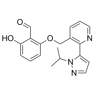 2-hydroxy-6-([2-[1-(propan-2-yl)-1H-pyrazol-5-yl]pyridin-3-yl]methoxy)benzaldehyde