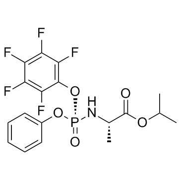 L-Alanine, N-[(R)-(2,3,4,5,6-pentafluorophenoxy)phenoxyphosphinyl]-, 1-methylethyl ester