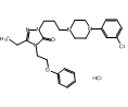 BMY-13754,  MJ-13754-1,  Serzone,  2-[3-[4-(3-chlorophenyl)-1-piperazinyl]propyl]-5-ethyl-  2,4-dihydro-4-(2-phenoxyethyl)-3H-1,2,4-triazol-3-one  hydrochloride