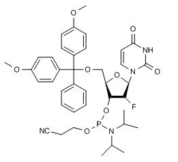 5'-O-(4,4-二甲氧基三苯甲基)-2'-脱氧-2'-氟尿苷-3'-(2-氰基乙基-N,N-二异丙基)亚磷酰胺