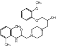 N-(2,6-dimethylphenyl)-2-[4-[2-hydroxy-3-(2-methoxyphenoxy)propyl]piperazin-1-yl]ethanamide