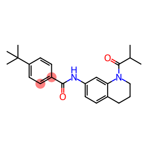 4-tert-butyl-N-[1-(2-methylpropanoyl)-3,4-dihydro-2H-quinolin-7-yl]benzamide