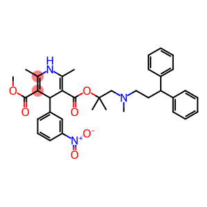 3,5-pyridinedicarboxylic acid, 1,4-dihydro-2,6-dimethyl-4-(3-nitrophenyl)-, 2-[(3,3-diphenylpropyl)methylamino]-1,1-dimethylethyl methyl ester