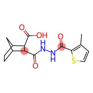 3-({2-[(3-methyl-2-thienyl)carbonyl]hydrazino}carbonyl)bicyclo[2.2.1]heptane-2-carboxylic acid