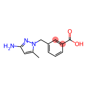 3-[(3-amino-5-methyl-1H-pyrazol-1-yl)methyl]benzoic acid