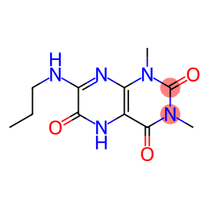 2,4,6(3H)-Pteridinetrione,  1,5-dihydro-1,3-dimethyl-7-(propylamino)-