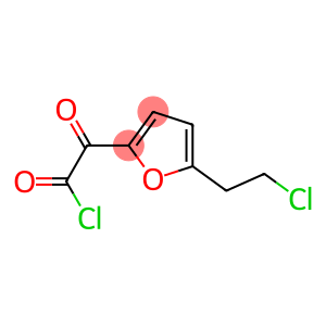 2-Furanacetyl chloride, 5-(2-chloroethyl)-alpha-oxo- (9CI)