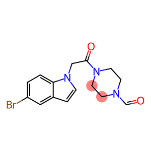 4-[(5-bromo-1H-indol-1-yl)acetyl]piperazine-1-carbaldehyde