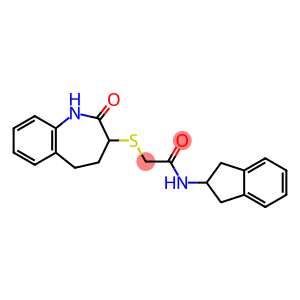 N-(2,3-dihydro-1H-inden-2-yl)-2-[(2-hydroxy-4,5-dihydro-3H-1-benzazepin-3-yl)sulfanyl]acetamide