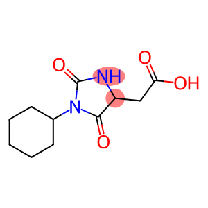 2-(1-cyclohexyl-2,5-dioxo-4-imidazolidinyl)acetic acid