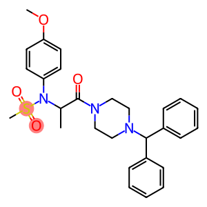 N-[2-(4-benzhydryl-1-piperazinyl)-1-methyl-2-oxoethyl]-N-(4-methoxyphenyl)methanesulfonamide