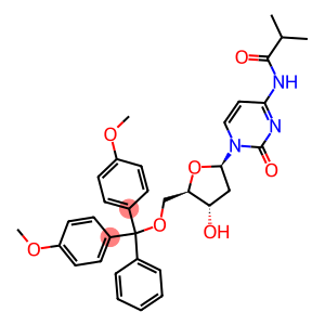 N-(1-((2R,4S,5R)-5-((bis(4-methoxyphenyl)(phenyl)methoxy)methyl)-4-hydroxytetrahydrofuran-2-yl)-2-oxo-1,2-dihydropyrimidin-4-yl)isobutyramide