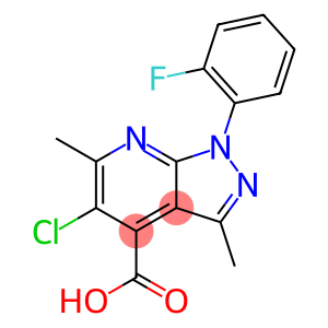 1H-Pyrazolo[3,4-b]pyridine-4-carboxylic acid, 5-chloro-1-(2-fluorophenyl)-3,6-dimethyl-