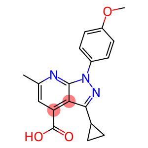 3-环丙基-1-(4-甲氧基苯基)-6-甲基-1H-吡唑并[3,4-B]吡啶-4-羧酸