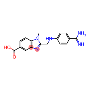 1H-Benzimidazole-5-carboxylic acid, 2-[[[4-(aminoiminomethyl)phenyl]amino]methyl]-1-methyl-