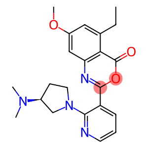 2-[2-[(3S)-3-(dimethylamino)pyrrolidin-1-yl]pyridin-3-yl]-5-ethyl-7-methoxy-3,1-benzoxazin-4-one