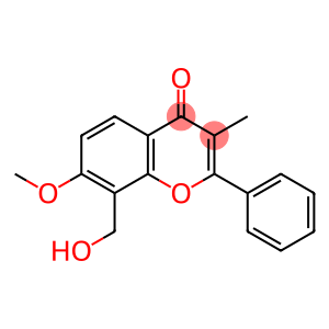 4H-1-Benzopyran-4-one, 8-(hydroxymethyl)-7-methoxy-3-methyl-2-phenyl-