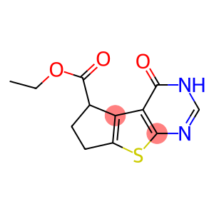 ethyl 4-oxo-3,5,6,7-tetrahydro-4H-cyclopenta[4,5]thieno[2,3-d]pyrimidine-5-carboxylate