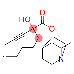 (7-methyl-1-azabicyclo[2.2.2]oct-8-yl) 2-hydroxy-2-prop-1-ynyl-heptano ate