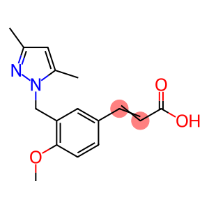 (2E)-3-{3-[(3,5-Dimethyl-1H-pyrazol-1-yl)methyl]-4-methoxyphenyl}acrylic acid