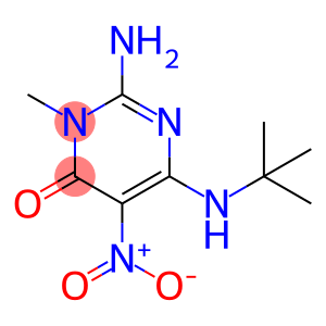 2-AMINO-6-((1,1-DIMETHYLETHYL)AMINO)-5-(NITRO)-3-METHYLPYRIMIDIN-4(3H)-ONE