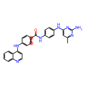 N-[4-[(2-Amino-6-methyl-4-pyrimidinyl)amino]phenyl]-4-(4-quinolinylamino)benzamide