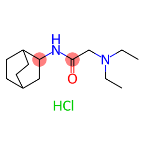 Acetamide, N-bicyclo[2.2.2]oct-2-yl-2-(diethylamino)-, hydrochloride (1:1)
