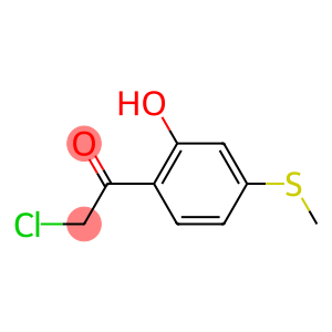 Ethanone, 2-chloro-1-[2-hydroxy-4-(methylthio)phenyl]- (9CI)