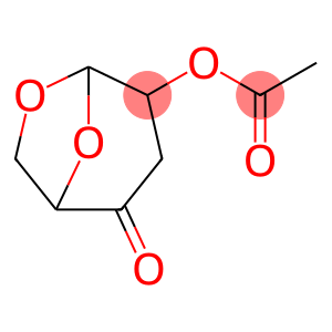 .beta.-D-threo-Hexopyranos-4-ulose, 1,6-anhydro-3-deoxy-, acetate