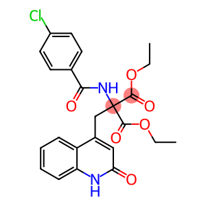 Diethyl 2-(4-chlorobenzamido)-2-[(2-oxo-1,2-dihydroquinolin-4-yl)methyl]malonate