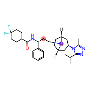 Cyclohexanecarboxamide, 4,4-difluoro-N-[(1S)-3-[(3-exo)-3-[3-methyl-5-(1-methylethyl)-4H-1,2,4-triazol-4-yl]-8-azabicyclo[3.2.1]oct-8-yl]-1-phenylpropyl-3,3-d2]-