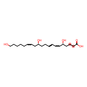 5,12,20-trihydroxy-6,8,14-eicosatrienoic acid