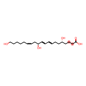5,12,20-trihydroxy-8,10,14-eicosatrienoic acid