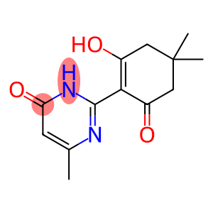 4(3H)-Pyrimidinone, 2-(2-hydroxy-4,4-dimethyl-6-oxo-1-cyclohexen-1-yl)-6-methyl-
