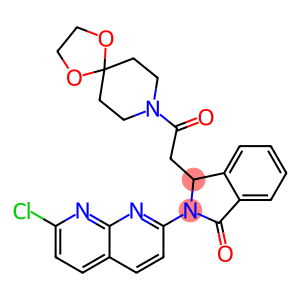 8-[[[2-(7-Chloro-1,8-naphthyridin-2-yl)-2,3-dihydro-3-oxo-1H-isoindol]-1-yl]acetyl]-1,4-dioxa-8-azaspiro[4.5]decane