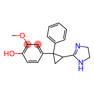 4-[2-(4,5-dihydro-1H-imidazol-2-yl)-1-phenyl-cyclopropyl]-2-methoxy-ph enol