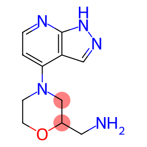 2-MorpholineMethanaMine, 4-(1H-pyrazolo[3,4-b]pyridin-4-yl)-