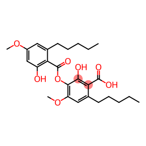 Benzoic acid, 2-hydroxy-3-[(2-hydroxy-4-methoxy-6-pentylbenzoyl)oxy]-4-methoxy-6-pentyl-