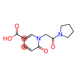 6-oxo-1-[2-oxo-2-(pyrrolidin-1-yl)ethyl]-1,6-dihydropyridine-3-carboxylic acid